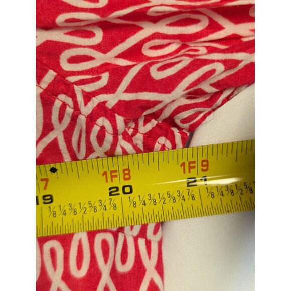 Crown & Ivy Womens XL Pink & White Button-Down Shirt With Geometric Print - Picture 4 of 6